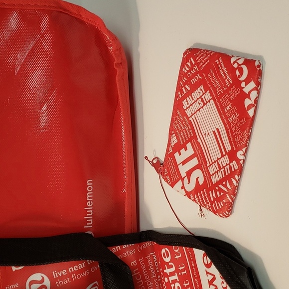Lululemon lot of 3 Reusable Bags totes coin id carrier - Picture 2 of 9